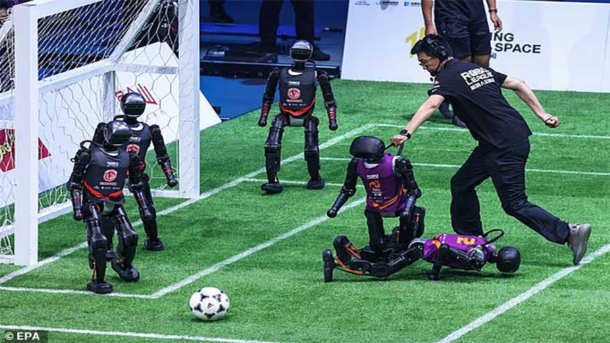 Robot football matches show robotics has long way to go 