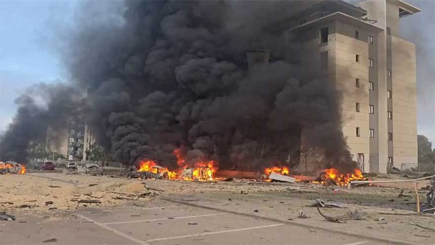 Iran chemical fire video predates Israel strikes in June on Tehran