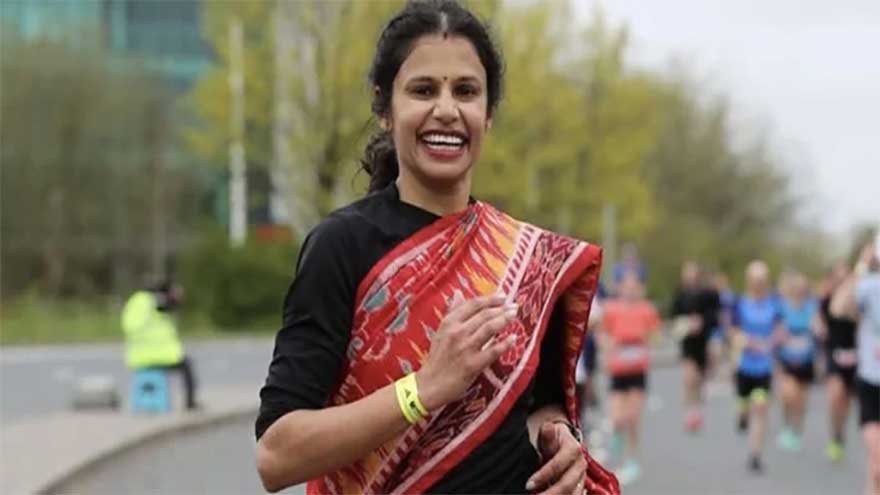 Teacher eyes marathon world record wearing saree