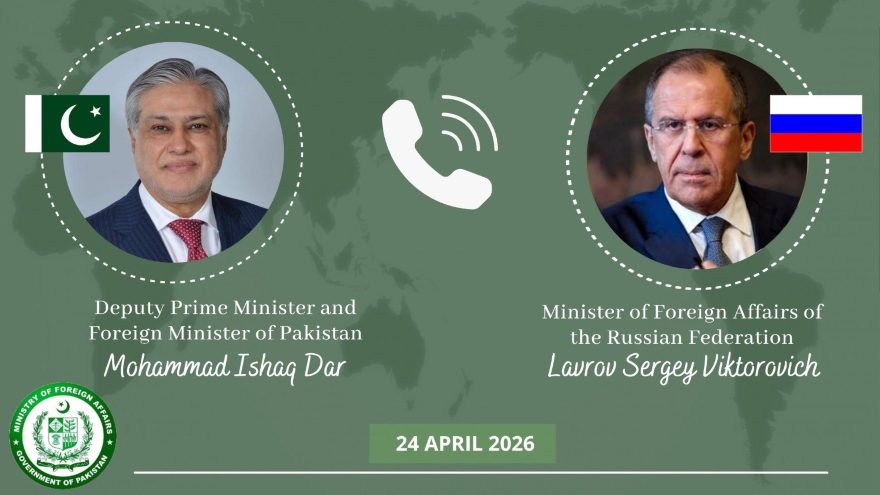 Pakistan-Russia ties in focus as Dar speaks to Lavrov amid regional tensions