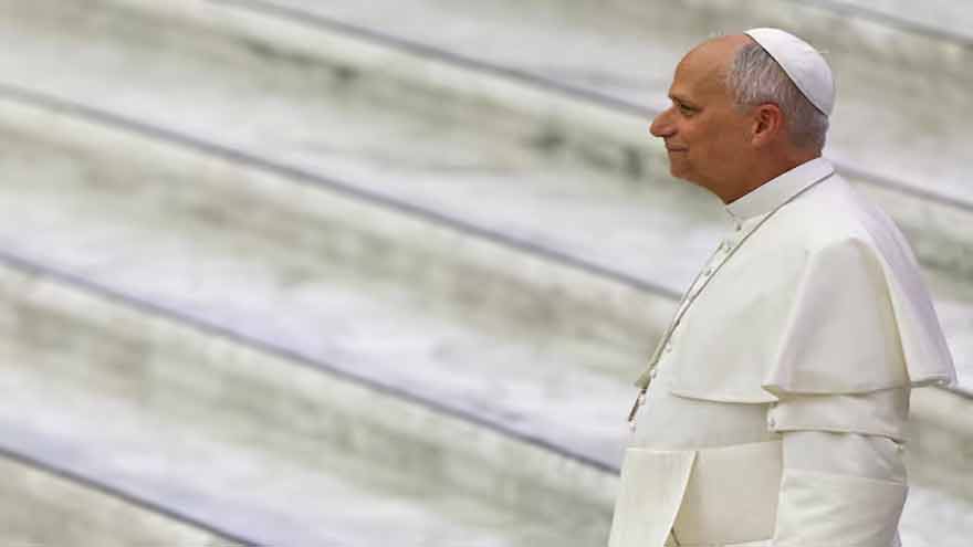 Pope Leo says those who wage war are thieves stealing away our peaceful future