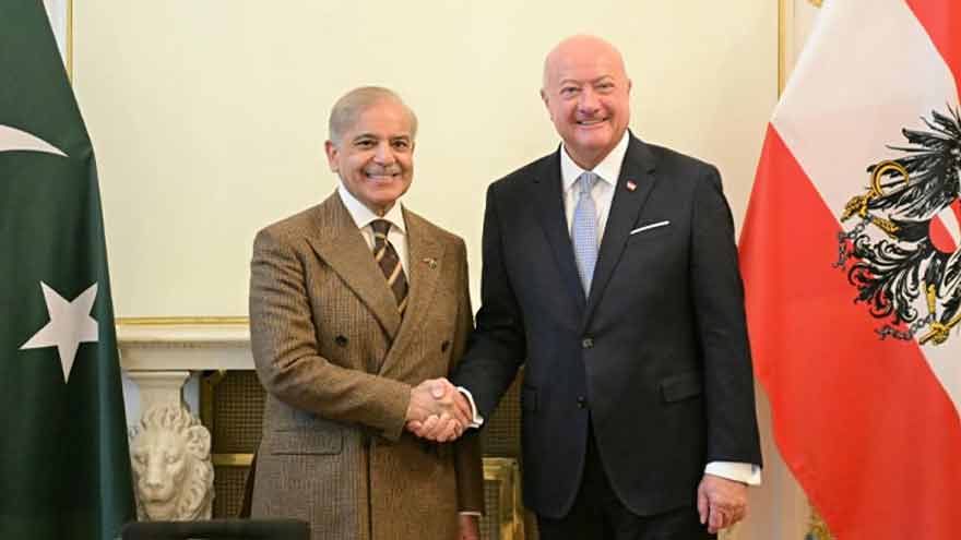 Austrian chancellor applauds PM Shehbaz fluent German speech