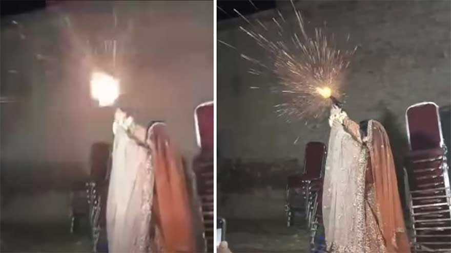 Jubilant firing lands trigger-happy bride in police lockup