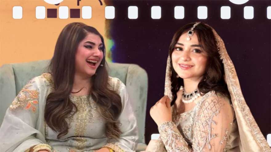 Actors react to wrong childhood photo of Yumna Zaidi at Javeria Saud show