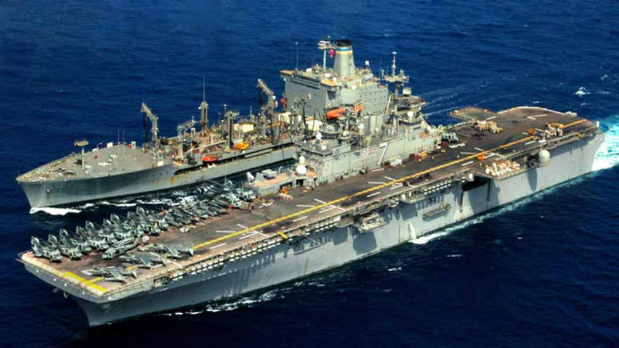 US Navy vessels resupplied in Middle East amid regional tensions