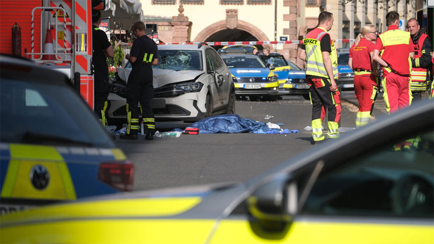 Two dead as car ploughs into crowd in Germany's Leipzig